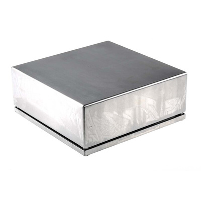 RS PRO Unpainted Stainless Steel Terminal Box, IP66, 200 x 200 x 80mm