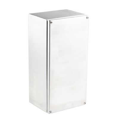 RS PRO Unpainted Stainless Steel Terminal Box, IP66, 300 x 150 x 120mm