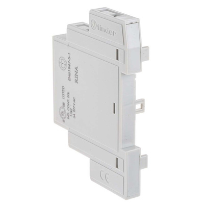 Finder Auxiliary Contact - 1NO/1NC, 1 Contact, DIN Rail Mount, 6 A