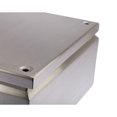 RS PRO Unpainted Stainless Steel Terminal Box, IP66, 300 x 200 x 120mm