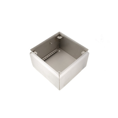 RS PRO Unpainted Stainless Steel Terminal Box, IP66, 200 x 200 x 120mm