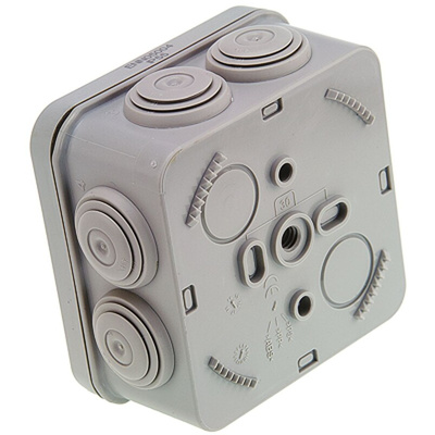 Schneider Electric Mureva Series Grey ABS Junction Box, IP55, 80 x 80 x 45mm