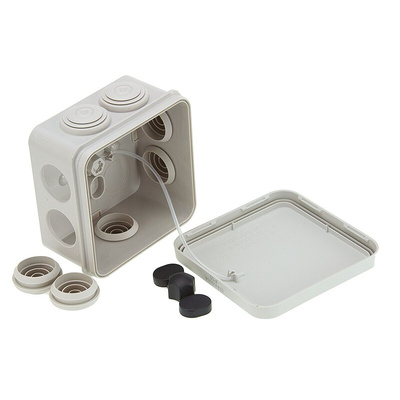 Schneider Electric Mureva Series Grey ABS Junction Box, IP55, 80 x 80 x 45mm