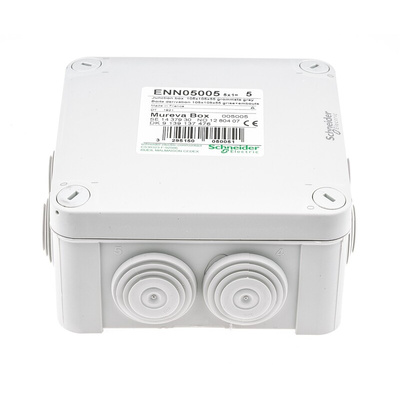 Schneider Electric Mureva Series Grey Polypropylene Junction Box, IP55