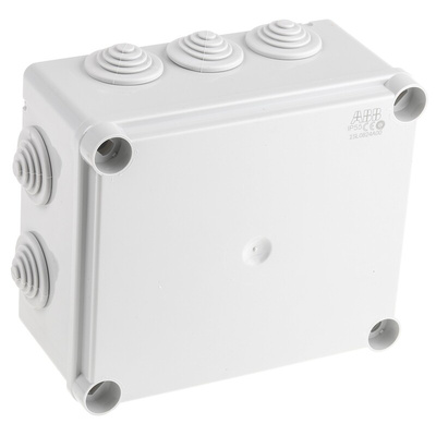 ABB Grey Thermoplastic Junction Box, IP55, 77 x 160 x 135mm