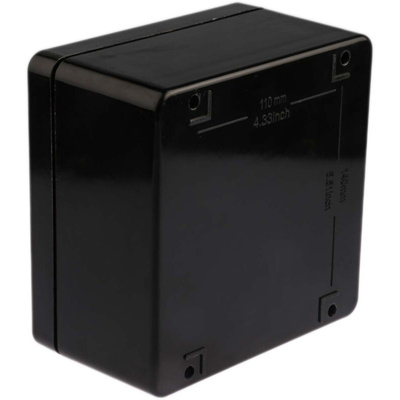 RS PRO Black Glass Fibre Reinforced Polyester Junction Box, IP66, ATEX, IECEx, 160 x 160 x 90mm