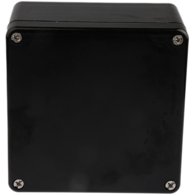 RS PRO Black Glass Fibre Reinforced Polyester Junction Box, IP66, ATEX, IECEx, 160 x 160 x 90mm