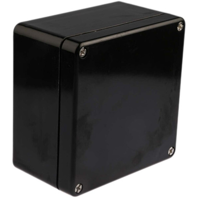 RS PRO Black Glass Fibre Reinforced Polyester Junction Box, IP66, ATEX, IECEx, 160 x 160 x 90mm