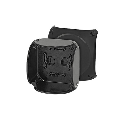 HENSEL Black Polycarbonate Junction Box, IP66, IP67, 104 x 104 x 70mm