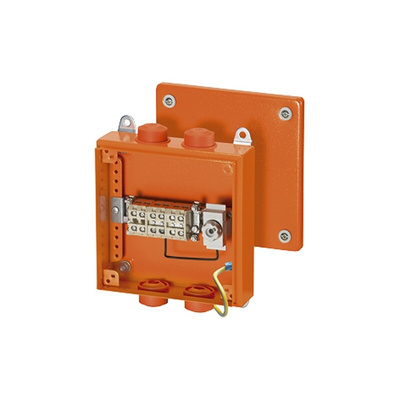 HENSEL Orange Steel Junction Box, IP66, 5 Terminals, 200 x 200 x 89mm