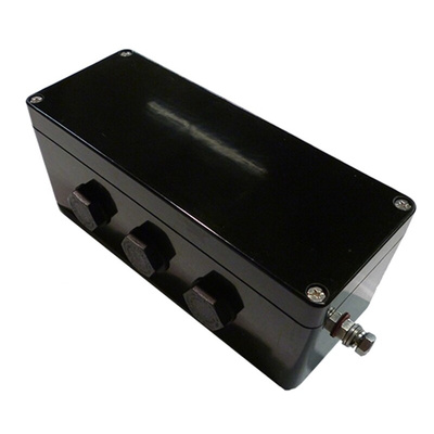 CE-TEK CEP Series Black Polyester Junction Box, IP66, ATEX, 75 x 190 x 75mm