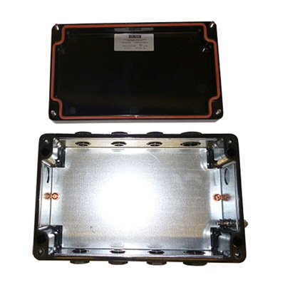 CE-TEK CEP Series Black Polyester Junction Box, IP66, ATEX, 160 x 90 x 260mm