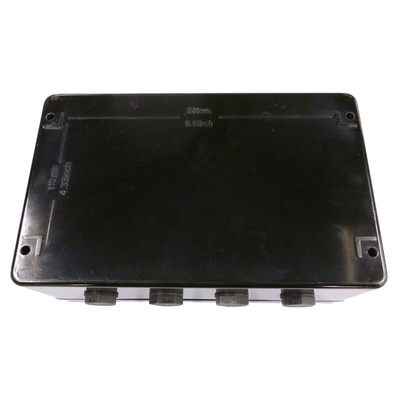 CE-TEK CEP Series Black Polyester Junction Box, IP66, ATEX, 160 x 90 x 260mm