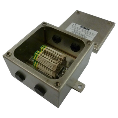 CE-TEK ACEX Series Junction Box, IP66, 7 Terminals, ATEX, 150 x 150 x 90mm