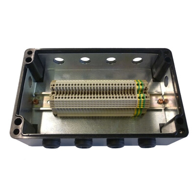 CE-TEK CEP Series Black Polyester Junction Box, IP66, IECEx, 160 x 90 x 260mm