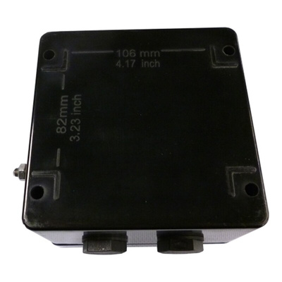 CE-TEK CEP Series Black Polyester Junction Box, IP66, 10 Terminals, ATEX, 120 x 122 x 90mm