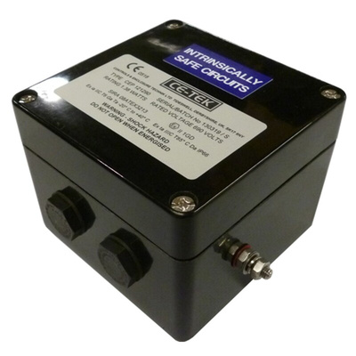 CE-TEK CEP Series Black Polyester Junction Box, IP66, 10 Terminals, ATEX, 120 x 122 x 90mm