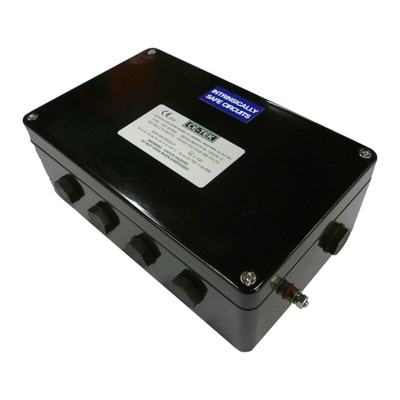 CE-TEK CEP Series Black Polyester Junction Box, IP66, 26 Terminals, ATEX, 160 x 90 x 260mm