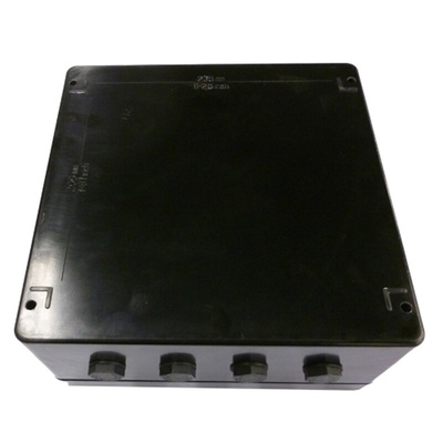CE-TEK CEP Series Black Polyester Junction Box, IP66, 40 Terminals, ATEX, 250 x 120 x 255mm