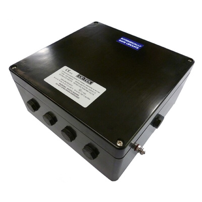 CE-TEK CEP Series Black Polyester Junction Box, IP66, 40 Terminals, ATEX, 250 x 120 x 255mm