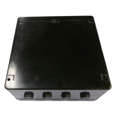 CE-TEK CEP Series Black Polyester Junction Box, IP66, ATEX, 250 x 120 x 255mm