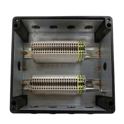 CE-TEK CEP Series Black Polyester Junction Box, IP66, ATEX, 250 x 120 x 255mm