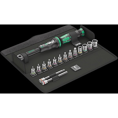 Wera 1/4 in Bicycle Set Torque Wrench, 2.5 → 25Nm 1/4in