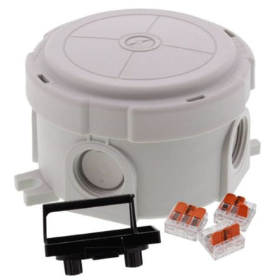 WISKA Polypropylene Junction Box, IP66, IP67, Ø 82 x 57mm
