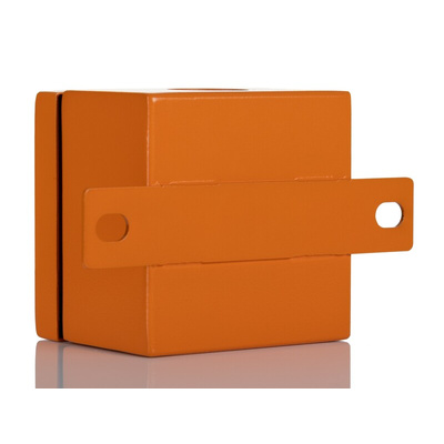 RS PRO Orange Steel Junction Box, IP65, 100 x 100 x 80mm