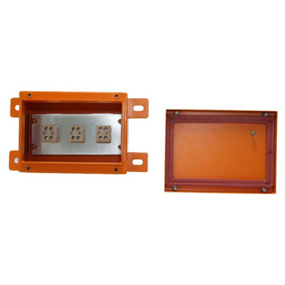 RS PRO Orange Steel Junction Box, IP65, 200 x 150 x 100mm