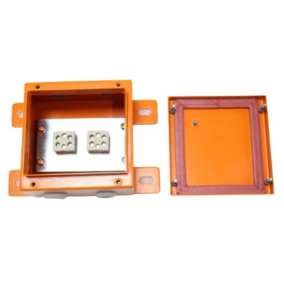 RS PRO Orange Steel Junction Box, IP65, 200 x 200 x 105mm
