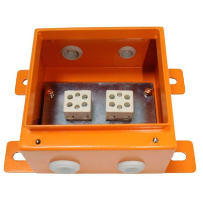 RS PRO Orange Steel Junction Box, IP65, 200 x 200 x 105mm