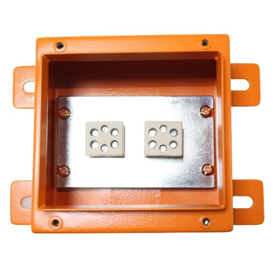 RS PRO Orange Steel Junction Box, IP65, 200 x 200 x 105mm