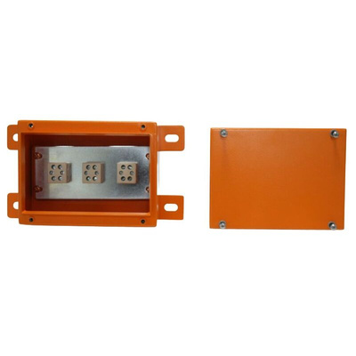 RS PRO Orange Steel Junction Box, IP65, 350 x 250 x 105mm