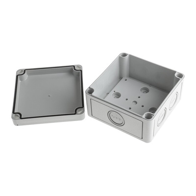 Spelsberg TK PC Series Grey Polycarbonate Junction Box, IP66, 110 x 110 x 66mm