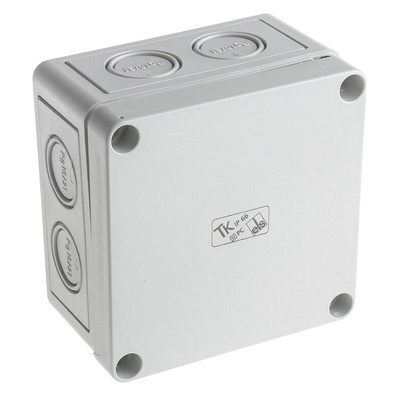 Spelsberg TK PC Series Grey Polycarbonate Junction Box, IP66, 110 x 110 x 66mm