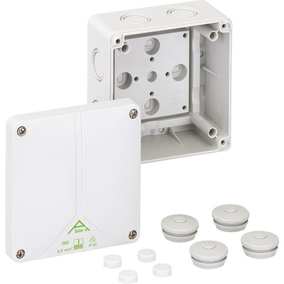 Gunther Spelsberg Abox-i 060 Series Grey Polycarbonate Junction Box, IP65, 0 Terminals, 110 x 110 x 67mm
