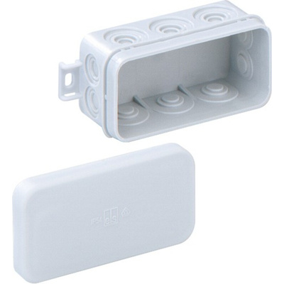 Gunther Spelsberg Mini Series Grey Polyethylene Junction Box, IP55, 43 x 89 x 38mm