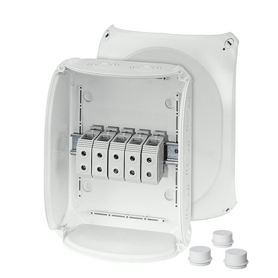HENSEL DK Series Grey Polycarbonate Terminal Box, IP55, IP66, 5 Terminals, 122 x 295 x 225mm