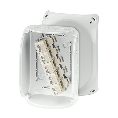HENSEL KF Series Grey Polycarbonate Terminal Box, IP66, IP67, IP69, 5 Terminals, 92 x 210 x 155mm