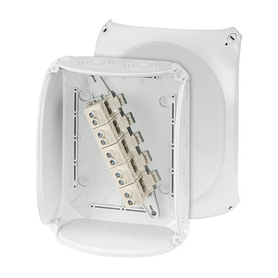 HENSEL KF Series Grey Polycarbonate Terminal Box, IP66, IP67, IP69, 5 Terminals, 112 x 255 x 205mm