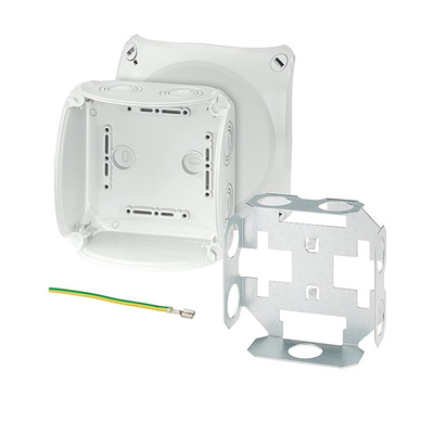 HENSEL KF Series Grey Polycarbonate Terminal Box, IP66, IP67, 0 Terminals, 77 x 130 x 130mm