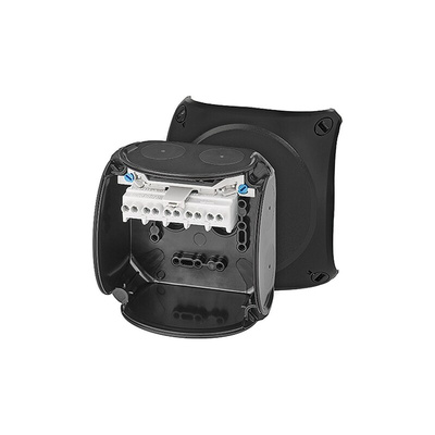 HENSEL KX Series Black Polycarbonate Terminal Box, IP66, 5 Terminals, 70 x 104 x 104mm