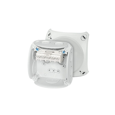 HENSEL DK Series Grey Polypropylene Terminal Box, IP66, 5 Terminals, 62 x 93 x 93mm