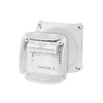 HENSEL DK Series Grey Polypropylene Terminal Box, IP66, 5 Terminals, 77 x 130 x 130mm