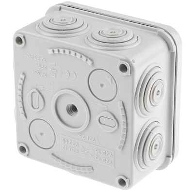 Legrand Plexo Series Grey Junction Box, IP55, 80 x 80 x 45mm