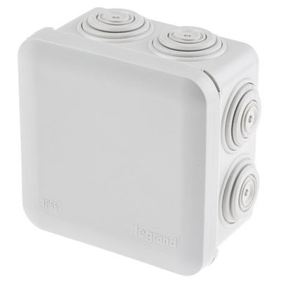 Legrand Plexo Series Grey Junction Box, IP55, 80 x 80 x 45mm