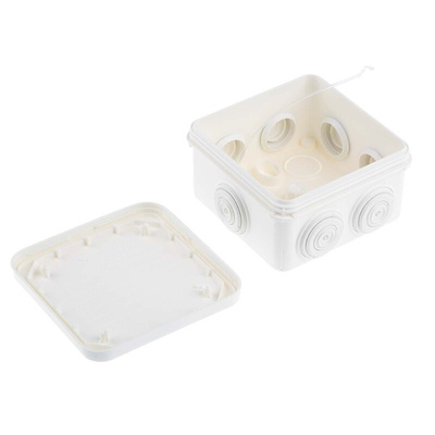 Legrand Plexo Series White Plastic Junction Box, IP55, 80 x 80 x 45mm