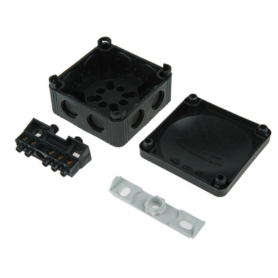 WISKA Combi Series Black Polypropylene Junction Box, IP66, 85 x 85 x 51mm