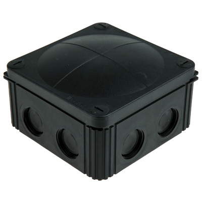 WISKA Combi Series Black Polypropylene Junction Box, IP66, IP67, 110 x 110 x 66mm
